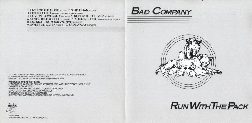 Bad Company - Run With The Pack. Swan Songs CA835. 1976(94).jpg