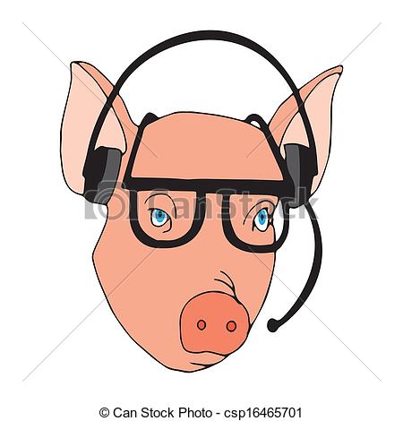 pig-with-headphones-vector-clipart_csp16465701.jpg