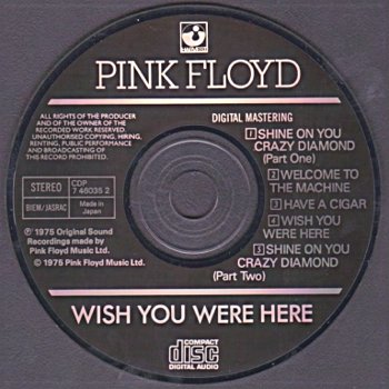 Pink Floyd - Wish You Were Here. Japan Harvest CDP 7 46035-2. 1984..jpg