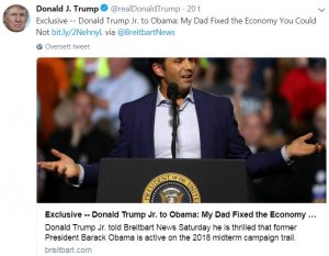 Trump jr. Dad fixed the economy.JPG