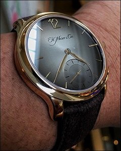 Moser Endeavour Small Seconds. 4N rose gold, fume dial with a Kudu leather strap.jpg