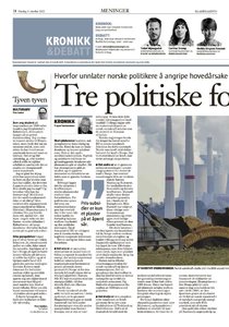 Tre politiske fornektelser, Trygve Tamburstuen, Klassekampen 05.10.2022.jpg