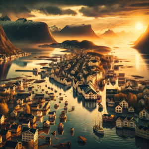 DALL·E 2023-10-30 13.06.03 - Artistic depiction of a Norwegian village facing the harsh realit...png