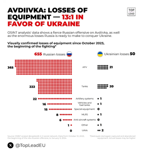 Russiske vs ukrainske tap Avdijivka - 9 januar.png